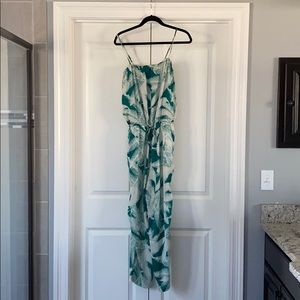 Floral palm print jumpsuit